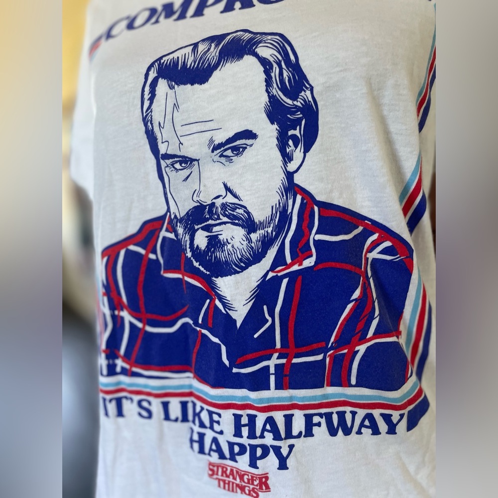 Netflix Stranger Things funny Compromise Tshirt sz XL for HHN